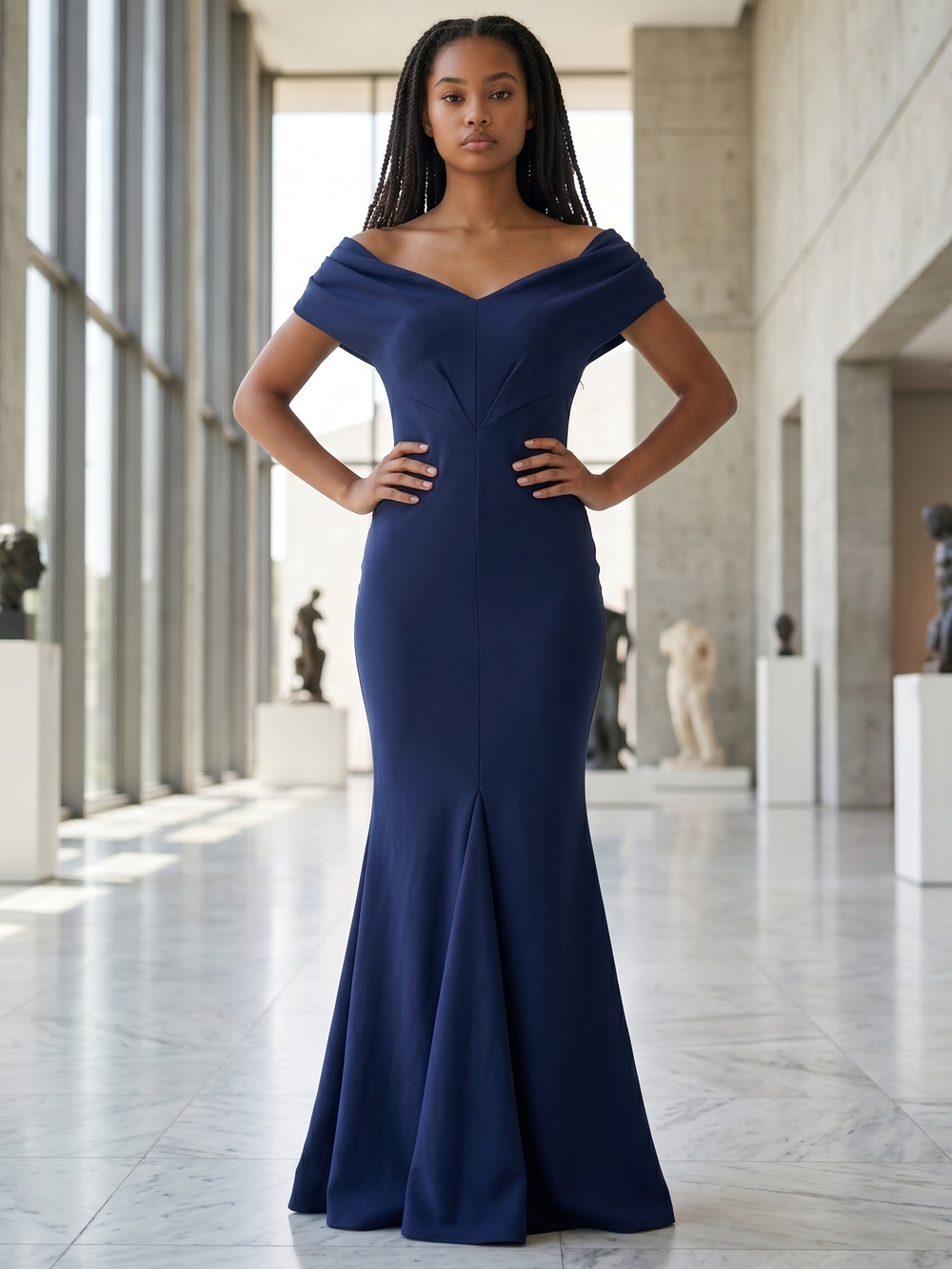Navy Blue Formal Mermaid